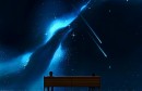 men-women-bench-night-sky-stars-meteors-fantasy-108818