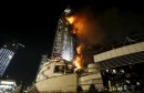 حريق ضخم في فندق بمحيط برج خليفة في دبي
